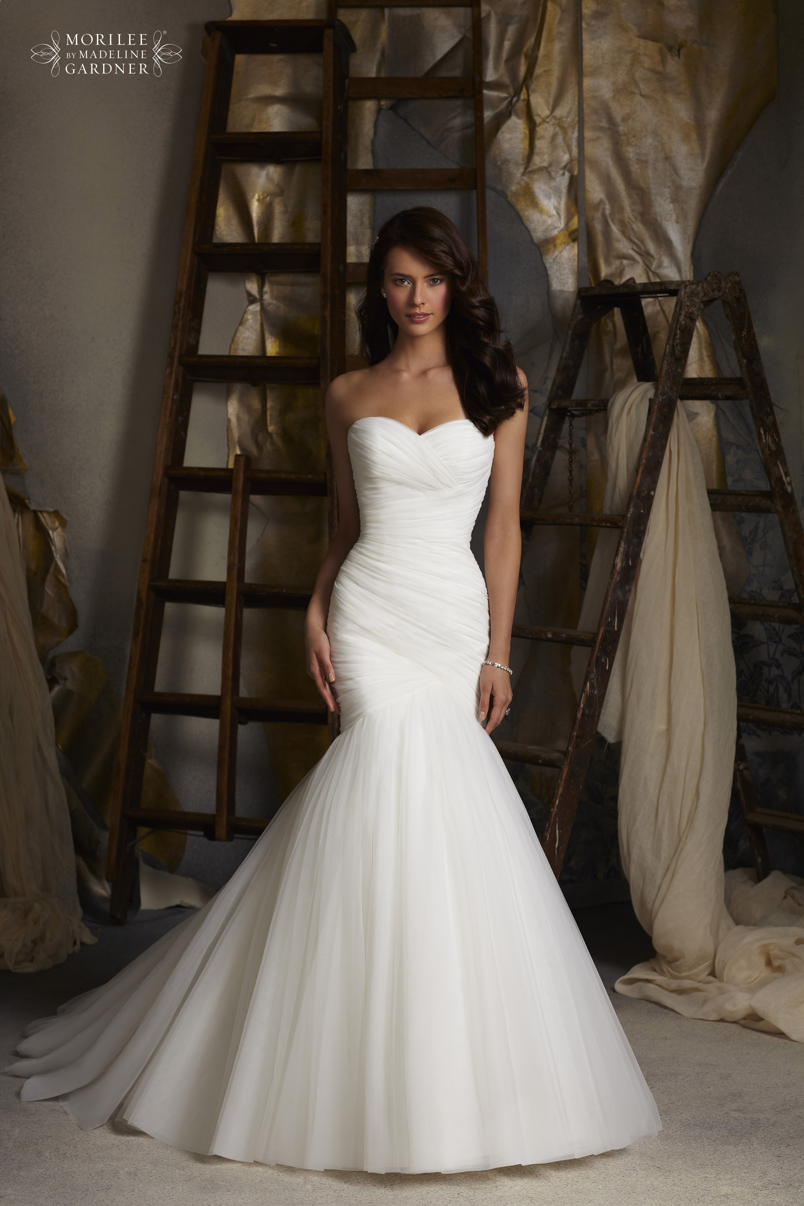 Cheyanne a strapless mermaid dress with floral lace  WED2B