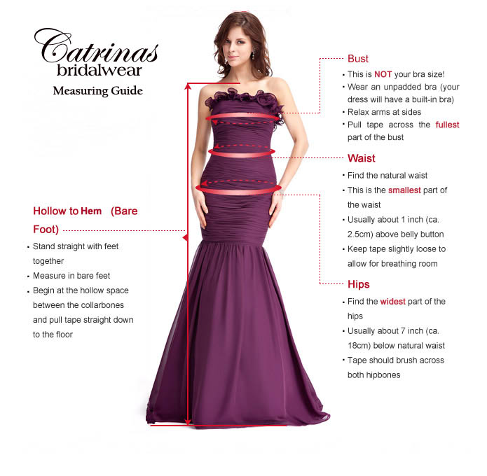 Dress Size Calculator - Catrinas Bridal